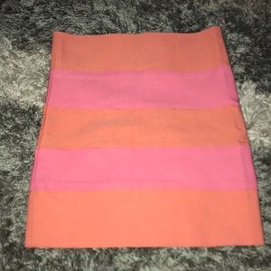 Pink and orange mini skirt